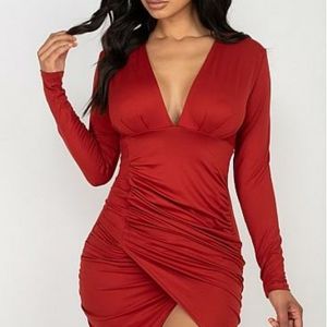 Rutched mini dress